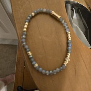 Spartina Elegant Blue Beaded Bracelet with Gold Accents